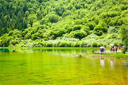Five Flower Lake (Wuhuahai), Jiuzhaigou, Sichuan, China Foto de stock - Con derechos protegidos, Código: 855-06338575