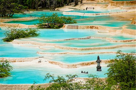 sichuan province - Five Colour Pond (Wucai Chi), Huang Long, Sichuan, China Stock Photo - Rights-Managed, Code: 855-06338604