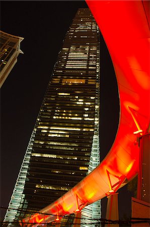 ICC building at night, Kowloon west, Hong Kong Foto de stock - Direito Controlado, Número: 855-06339148