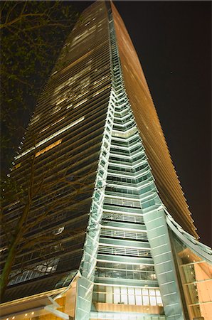 ICC building at night, Kowloon west, Hong Kong Foto de stock - Direito Controlado, Número: 855-06339160