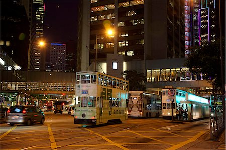 Central at night, Hong Kong Stock Photo - Rights-Managed, Code: 855-06339360