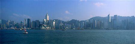 Wanchai skyline from Kowloon, Hong Kong Fotografie stock - Rights-Managed, Codice: 855-06339401