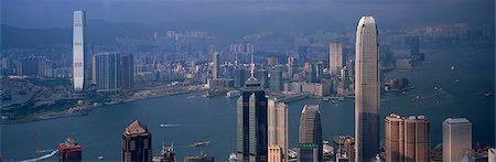 Paysage urbain depuis le pic, Hong Kong Photographie de stock - Rights-Managed, Code: 855-06339429