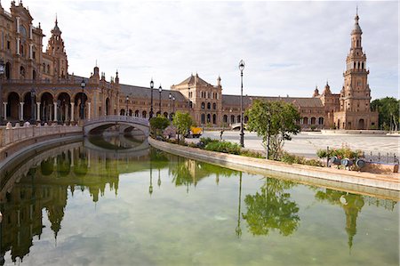 Plaza de Espana - Spanish Square in Seville, Andalusia, Spain, Europe Stockbilder - Lizenzpflichtiges, Bildnummer: 855-08420513
