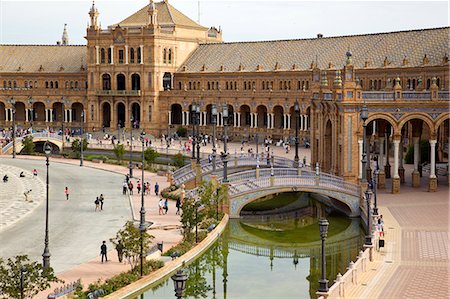 sevilla - Plaza de Espana - Spanish Square in Seville, Andalusia, Spain, Europe Foto de stock - Con derechos protegidos, Código: 855-08420520