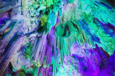 stalattite - St Michael's Cave, Gibraltar, British overseas territory, England Fotografie stock - Rights-Managed, Codice: 855-08420531