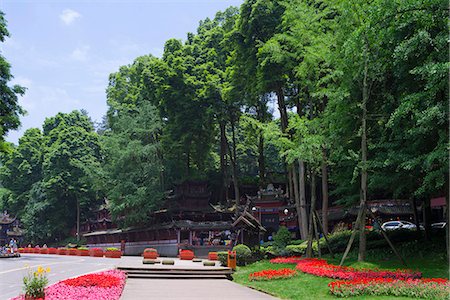 dujiangyan city - Jianfugong(Jianfu palace), Qingcheng Shan, A holy Taoism mountain, Dujiangyan city, Sichuan Province, PRC Stock Photo - Rights-Managed, Code: 855-08420745