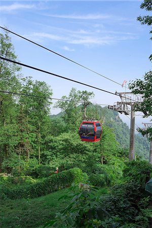 sichuan province - Cableway, Qingcheng Shan, A holy Taoism mountain, Dujiangyan city, Sichuan Province, PRC Foto de stock - Con derechos protegidos, Código: 855-08420767