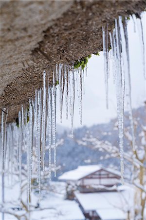 Thatching (Kayabuki) folk houses in snow, Kitamura village Miyama-cho, Nantan-shi, Kyoto Prefecture, Japan Foto de stock - Con derechos protegidos, Código: 855-08420908