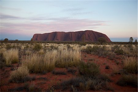 Uluru/Ayers Rock at dawn, 348M high rising 861M above sea level, Northern Territory, Central Australia Photographie de stock - Rights-Managed, Code: 855-08536241