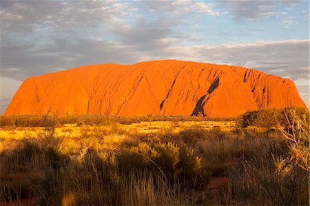 Uluru/Ayers Rock at dusk, 348M high rising 861M above sea level, Northern Territory, Central Australia Stock Photo - Rights-Managed, Code: 855-08536242