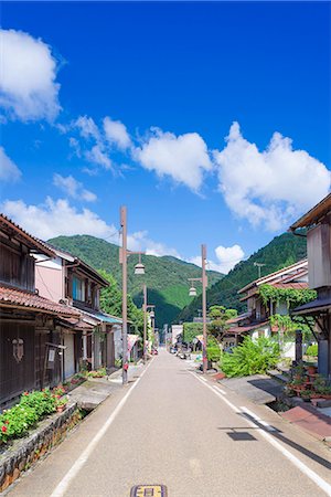 Ancient cityscape of  Chizu-juku(Shukuba-Post station during the Edo period), Chizu-cho, Tottori Prefecture, Japan Stock Photo - Rights-Managed, Code: 855-08536289