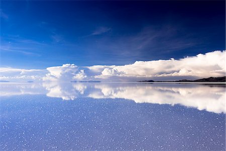 Mirror lake Uyuni salt lake, Bolivia, South America Stock Photo - Rights-Managed, Code: 855-08781574