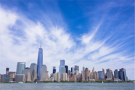 Skyline of Manhattan, Lower Manhattan, New York, United States Stock Photo - Rights-Managed, Code: 855-08781676