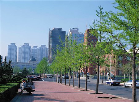 dalian china - New high rise buildings at the Economic Development Zone, Dalian, China Stock Photo - Rights-Managed, Code: 855-02985669