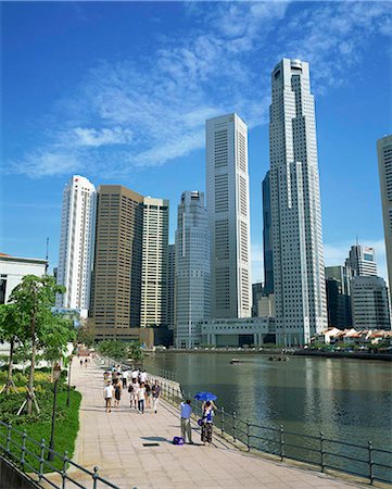 Skyline de Raffles Place, Singapour Photographie de stock - Rights-Managed, Code: 855-02985725