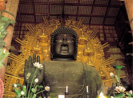 Temple Todai-Ji, Daibutsu-den (plus grand en bois architecture mondiale), Nara, Japon Photographie de stock - Rights-Managed, Code: 855-02985942