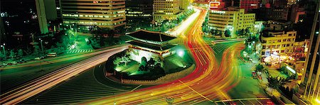 seoul traffic - Namdaemun (Sungnyemun) at night, Seoul, Korea Stock Photo - Rights-Managed, Code: 855-02986285