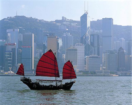 simsearch:855-03024093,k - Chinese junk in Victoria Harbour, Hong Kong Foto de stock - Con derechos protegidos, Código: 855-02986436