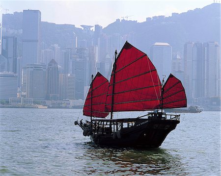 simsearch:855-03024093,k - Chinese junk in Victoria Harbour, Hong Kong Foto de stock - Con derechos protegidos, Código: 855-02986437