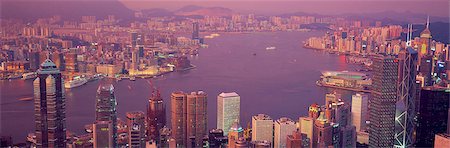 simsearch:855-02986930,k - Victoria Harbour at dusk, Hong Kong Stock Photo - Rights-Managed, Code: 855-02986440