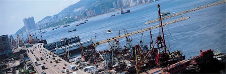 simsearch:855-03021813,k - Container barges in Kwun Tong, Hong Kong Foto de stock - Direito Controlado, Número: 855-02986453