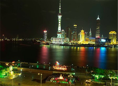 simsearch:855-03024827,k - Pudong from the Bund, Shanghai, China Fotografie stock - Rights-Managed, Codice: 855-02986557