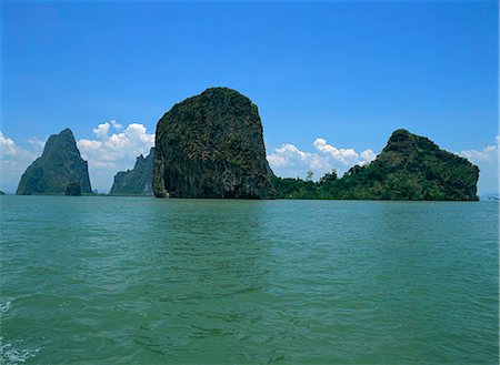 phang nga bay - Islands at Phang Nga Bay, Thailand Foto de stock - Con derechos protegidos, Código: 855-02986684