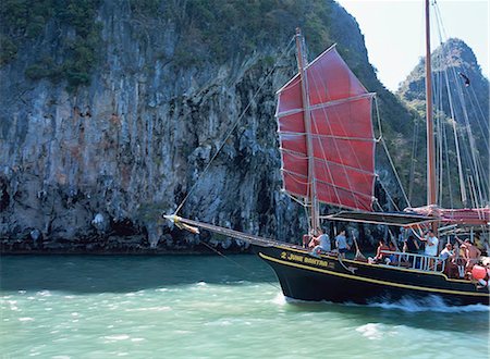 phang nga bay - Roches érodées à la baie de Phang Nga, Thaïlande Photographie de stock - Rights-Managed, Code: 855-02986682