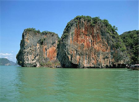 phang nga bay - Islands at Phang Nga Bay, Thailand Foto de stock - Con derechos protegidos, Código: 855-02986696