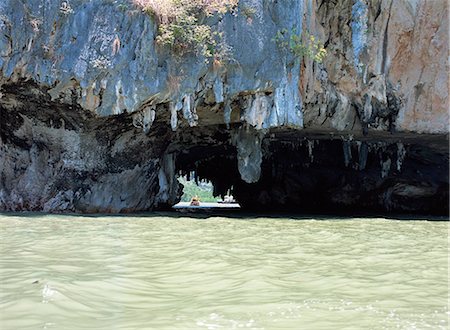 phang nga bay - Roches érodées à la baie de Phang Nga, Thaïlande Photographie de stock - Rights-Managed, Code: 855-02986691