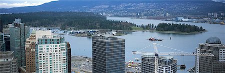 stanley park - Stanley Park from Lookout Tower, Vancouver, Canada Foto de stock - Con derechos protegidos, Código: 855-02986843