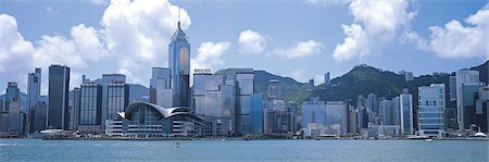 Wanchai skyline from Kowloon, Hong Kong Foto de stock - Con derechos protegidos, Código: 855-02986877