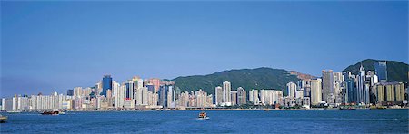 Causeway Bay to North Point Skyline from Kowloon, Hong Kong Stock Photo - Rights-Managed, Code: 855-02986873