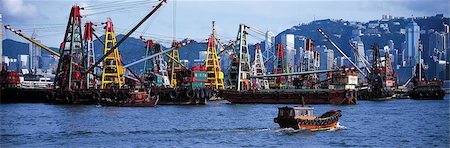 simsearch:855-03021813,k - Tai Kok Tsui cargo barges, Kowloon, Hong Kong Foto de stock - Direito Controlado, Número: 855-02986916