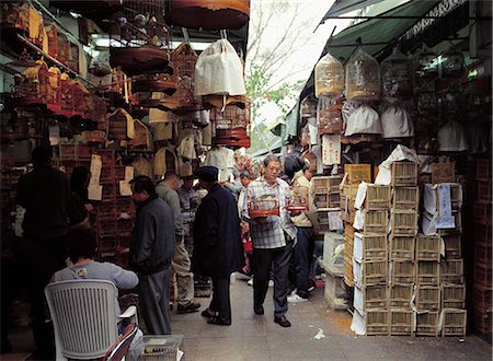 Bird Street, Hong Kong Stock Photo - Rights-Managed, Code: 855-02986941