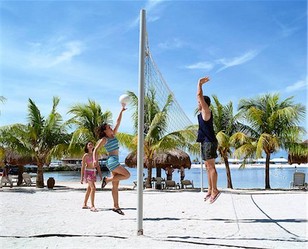 Beach volleyball at Maribago, Cebu Foto de stock - Con derechos protegidos, Código: 855-02987058