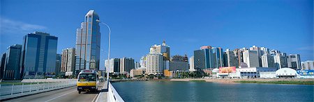 Macau skyline from Taipa Bridge Stock Photo - Rights-Managed, Code: 855-02987522