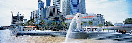 fullerton hotel - La Merlion Photographie de stock - Rights-Managed, Code: 855-02987754