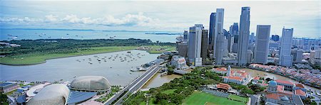 esplanade marina bay - Skyline from Swissotel The Stamford Stock Photo - Rights-Managed, Code: 855-02987777