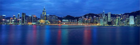 simsearch:855-03253518,k - Hong Kong Skyline Panorama Photographie de stock - Rights-Managed, Code: 855-02987780