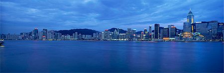 simsearch:855-03253518,k - Hong Kong Skyline Panorama Photographie de stock - Rights-Managed, Code: 855-02987781