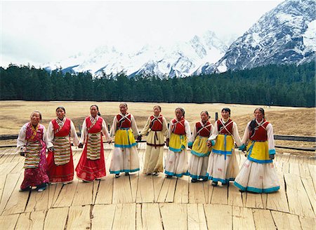 Minority dancers, Leijiang, Yunnan, China Stock Photo - Rights-Managed, Code: 855-02987927