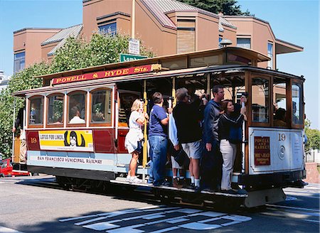 Cable car at Hyde Street, San Francisco Stock Photo - Rights-Managed, Code: 855-02988068