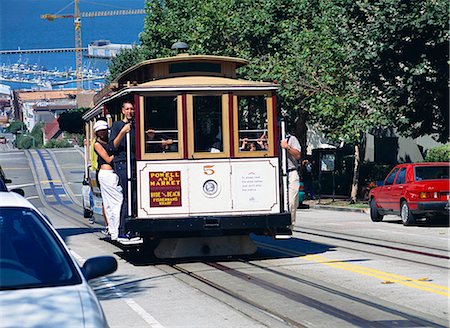 Cable car at Hyde Street, San Francisco Stock Photo - Rights-Managed, Code: 855-02988095