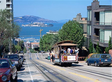 Cable car at Hyde Street, San Francisco Stock Photo - Rights-Managed, Code: 855-02988092