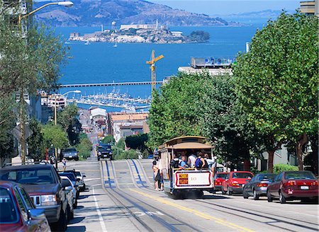 Cable car at Hyde Street, San Francisco Stock Photo - Rights-Managed, Code: 855-02988093