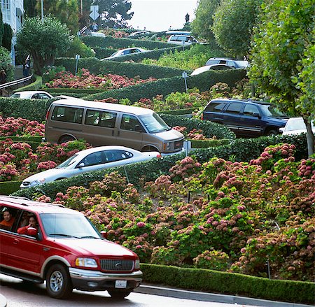 simsearch:855-02988065,k - Lombard Street, San Francisco Foto de stock - Direito Controlado, Número: 855-02988139