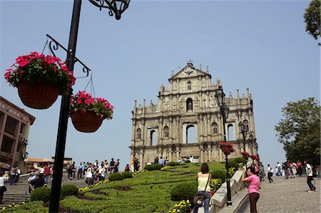 ruinas de sao pa - Ruins of St. Paul cathedral, Macau Foto de stock - Direito Controlado, Número: 855-02988683