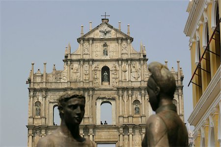 ruinas de sao pa - Ruins of St. Paul cathedral, Macau Foto de stock - Direito Controlado, Número: 855-02988709